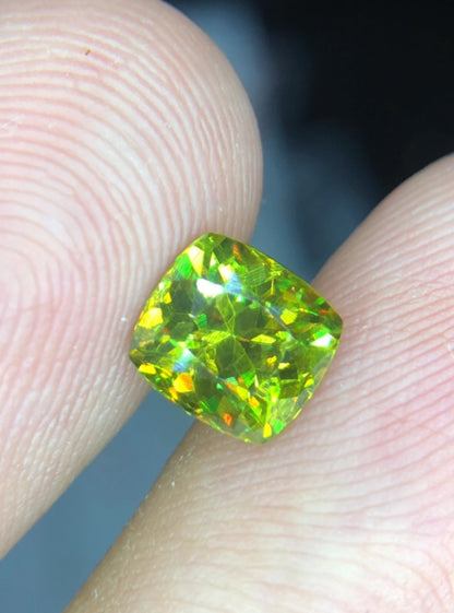 2.1 Ct Vivid Green Sphene- Brilliant Fire & Rare Untreated Collectors Gem
