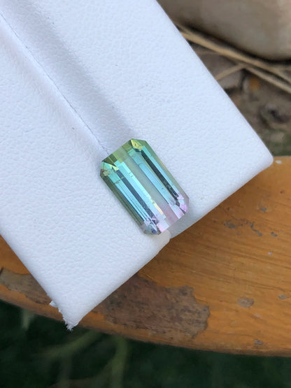 Bi Tourmaline 3.70 Ct Perfect Cut Beautiful Bi Colour Tourmaline - Gemstone