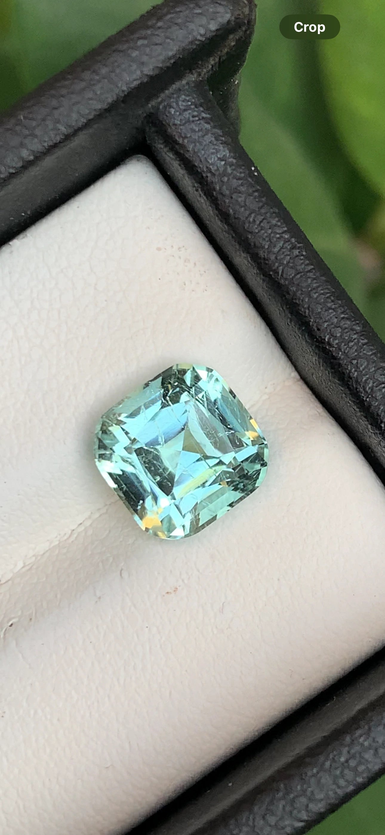 3.40 Ct Perfect Step cushion Cut Seafoam Tourmaline from Afghanistan - Gemstone
