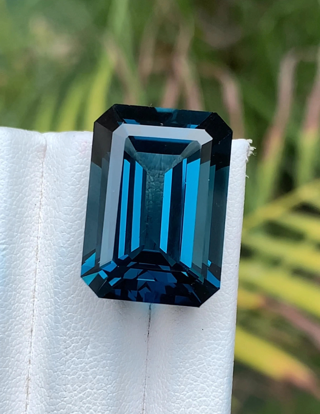 Magnificent 29.30 Ct Emerald Cut London Blue Topaz - Deep Teal Brilliance - Gemstone