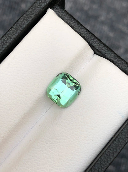 Tourmaline 2.40 Ct Cushion Cut Beautiful Mint Green Tourmaline - Gemstone