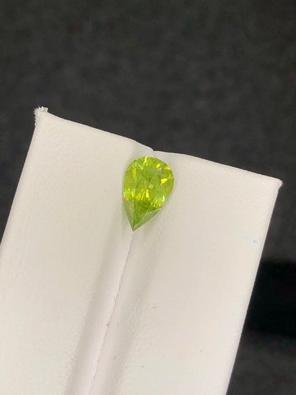 SPHENE 1.90 Ct Drop Shape Beautiful  Sparkly Green Sphene Africa