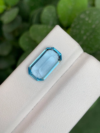 Blue Topaz 6.40 Ct Perfect Faceted Cut Blue Topaz - Gemstone