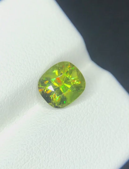 1.95 CT Rare Green Sphene Titanite High-Dispersion for Collectors & Jeweler