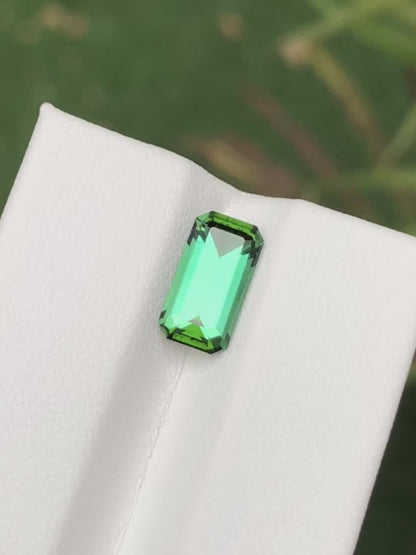 Bluish Green Tourmaline 2.50 Ct Perfect Faceted Cut Tourmaline AFG - Gemstone