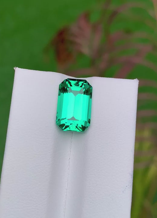 Green Spodumene 8.10 Ct Perfect Faceted Cut  Green Spodumene