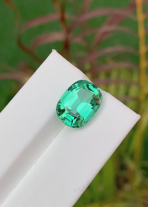 Green Spodumene 10.10 Ct Perfect Faceted Cut  Green Spodumene