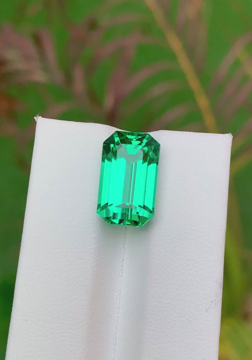 Green Spodumene 13.60 Ct Perfect Faceted Cut  Green Spodumene