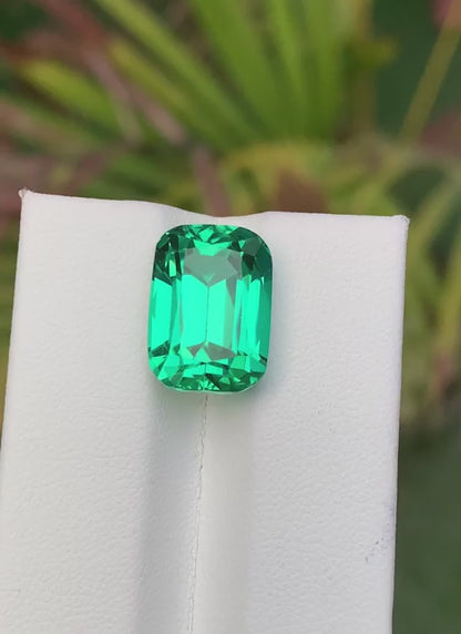 Green Spodumene 12.60 Ct Perfect Faceted Cut  Green Spodumene