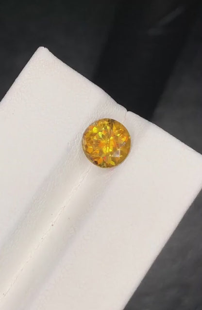 Sphene 1.95 Ct Fancy Cut  Fire Sparkling Yellow Sphene From Pakistan