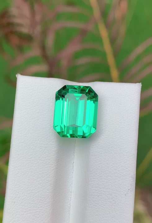 Green Spodumene 13.70 Ct Perfect Faceted Cut  Green Spodumene