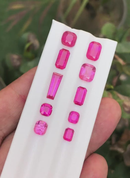 Pink Rubellite Lot 13.70 Ct Perfect Cut Pink Rubellite Lot - Gemstone