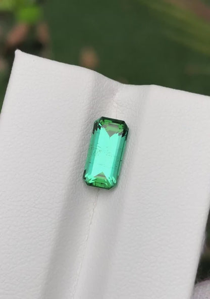 Bluish Green Tourmaline 2.20 Ct Perfect Faceted Cut Tourmaline AFG - Gemstone