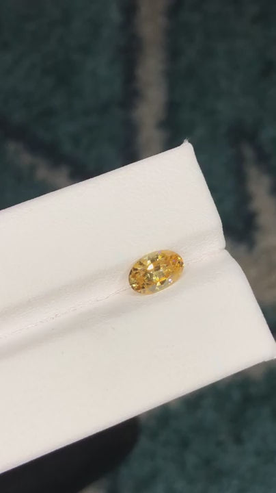 Yellow Zircon 1.75 Ct Perfect Cut Sparkly Yellow Zircon - Gemstone