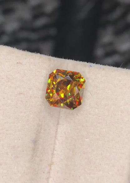 2.30 Ct  Sphene- Fancy Cut, Intense Fire & Dispersion-Untreated