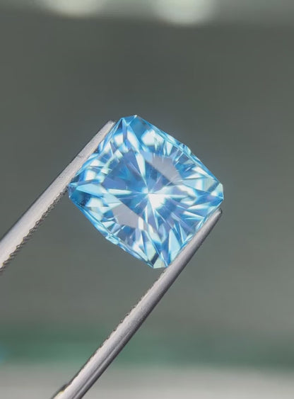 Swiss Blue Topaz 8.60 Ct Precision Cut Beautiful Swiss Blue Topaz - Gemstone