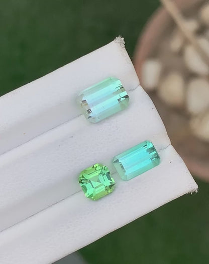 Tourmaline Lot 5.95 Ct Perfect Cut Beautiful Tourmaline Afghanistan - Gemstone