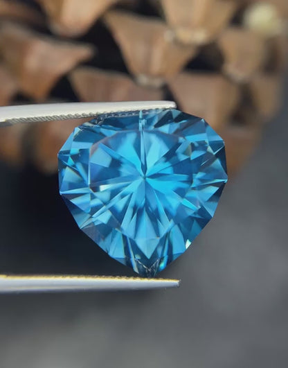 38.70 CRT Heart Shape London Blue Topaz - Gemstone
