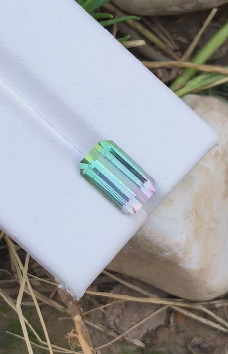Bi Tourmaline 3.70 Ct Perfect Cut Beautiful Bi Colour Tourmaline - Gemstone