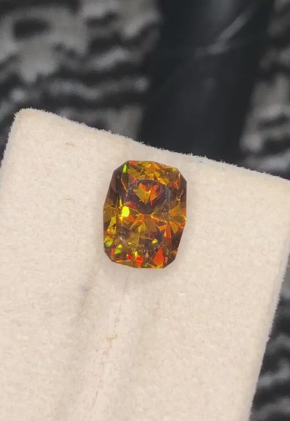 5.00 Ct  Sphene- Precision Cut, Brilliant Fire & Dispersion