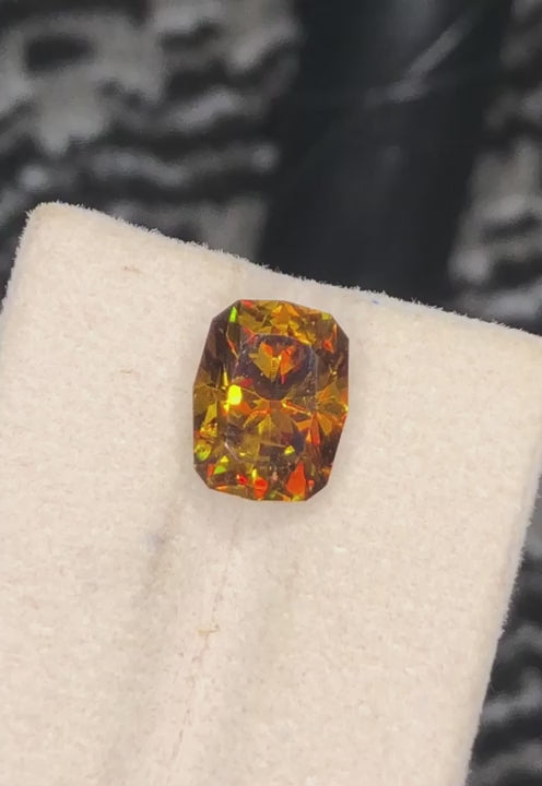 5.00 Ct  Sphene- Precision Cut, Brilliant Fire & Dispersion