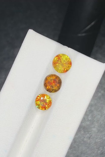Sphene Lot 4.35 Ct Fancy Cut  Fire Sparkling Yellow Sphene Lot
