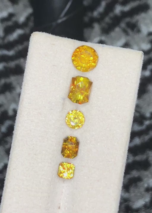 Fire Sphene Lot 6.0 Ct Perfect Faceted Cut  Fire Sparkling Sphene
