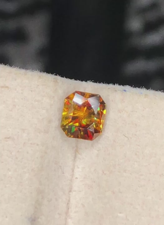 Fire Sphene 0.80 Ct Perfect Faceted Cut  Fire Sparkling Sphene