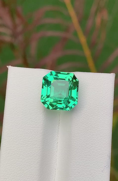 Green Spodumene 11 Ct Perfect Faceted Cut  Green Spodumene