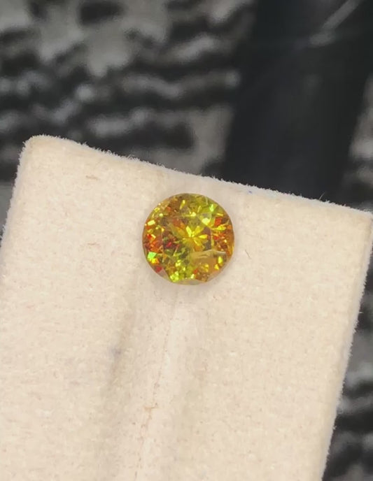 1.80 Carat Round Sphene Gem | Rare Fire & Sparkle Collectors Stones