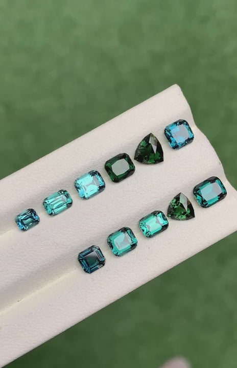 Blue/Green Tourmaline Lot 8.25 Ct Perfect Cut Blue/Green Tourmaline - Gemstone