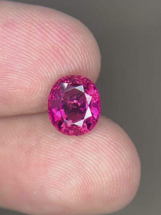 2.90 Crt Vivid Pink Rubellite Oval Shape Sparkly Rubellite From AFG - Gemstone