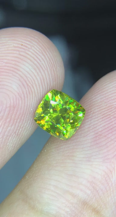 2.1 Ct Vivid Green Sphene- Brilliant Fire & Rare Untreated Collectors Gem