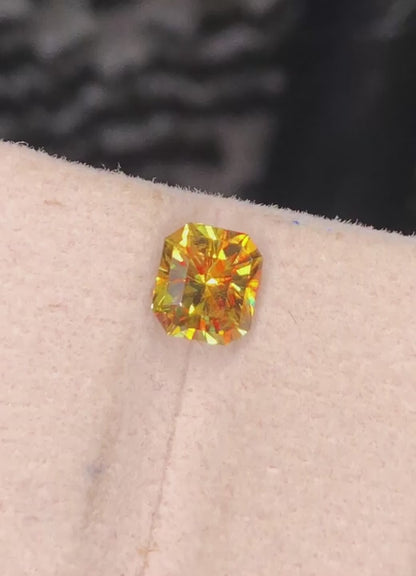Fire Sphene 1.40 Ct Perfect Faceted Cut  Fire Sparkling Sphene