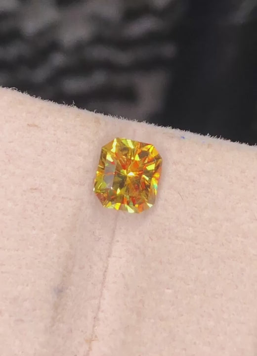Fire Sphene 1.40 Ct Perfect Faceted Cut  Fire Sparkling Sphene