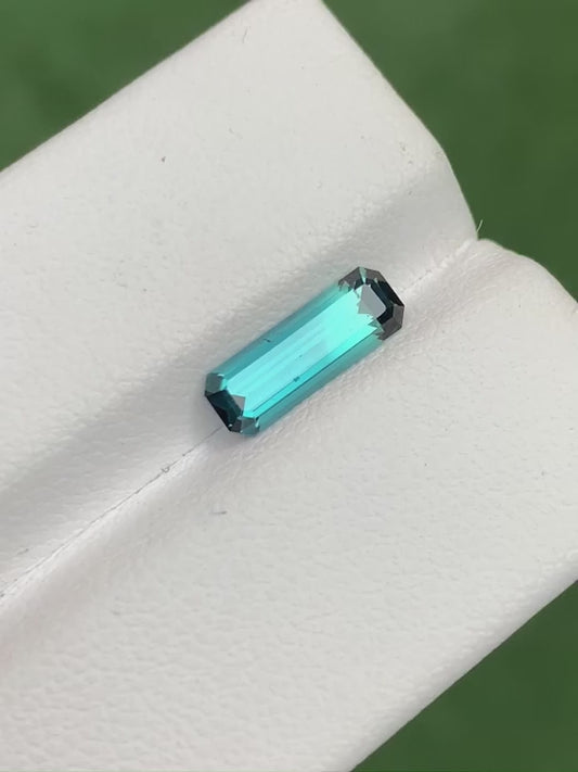 1.35 Crts Emerald Cut Pure Blue TOURMALINE from AFGHANISTAN - Gemstone