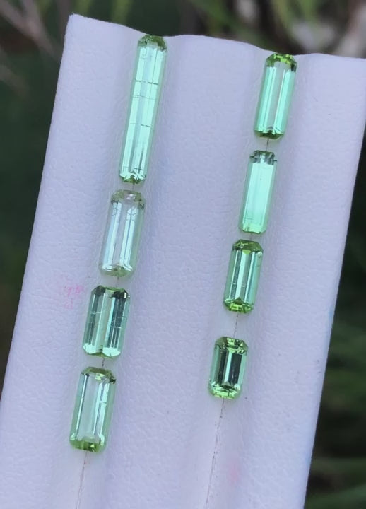 6.05 Ct Green Tourmaline Lot | Loose Gemstones for Jewelry - Gemstone